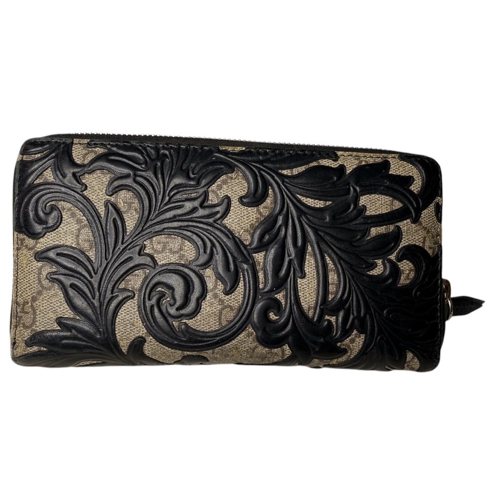 Gucci Supreme Monogram Arabesque Zip Around Walle… - image 2